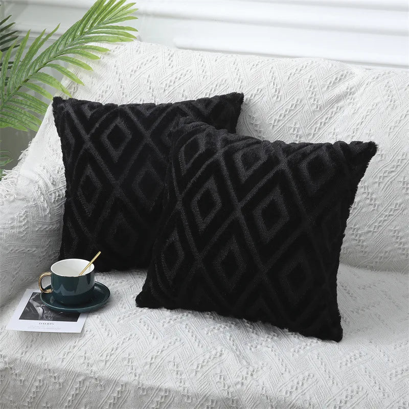 Olanly Throw Pillow Covers 45x45 For Sofa Cushion Cover 50x50 Bed Living Room Plush Sleep Pillow Case Cotton Home Decor Cushion