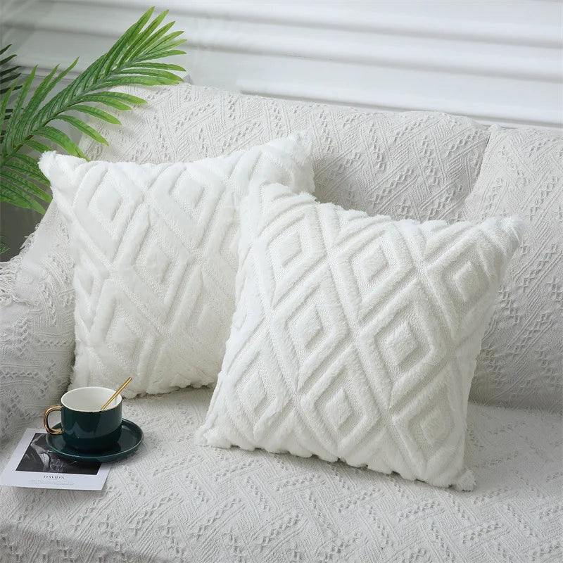 Olanly Throw Pillow Covers 45x45 For Sofa Cushion Cover 50x50 Bed Living Room Plush Sleep Pillow Case Cotton Home Decor Cushion