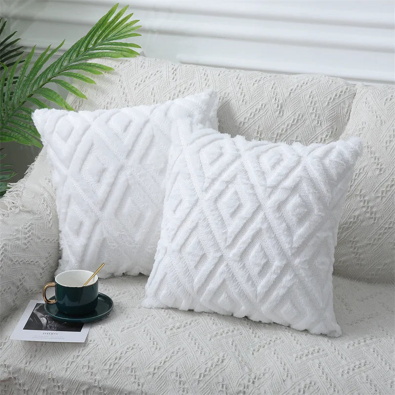 Olanly Throw Pillow Covers 45x45 For Sofa Cushion Cover 50x50 Bed Living Room Plush Sleep Pillow Case Cotton Home Decor Cushion