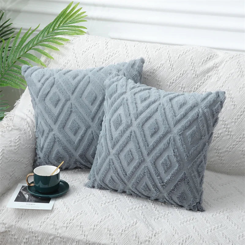 Olanly Throw Pillow Covers 45x45 For Sofa Cushion Cover 50x50 Bed Living Room Plush Sleep Pillow Case Cotton Home Decor Cushion