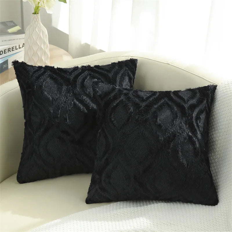 Olanly Throw Pillow Covers 45x45 For Sofa Cushion Cover 50x50 Bed Living Room Plush Sleep Pillow Case Cotton Home Decor Cushion