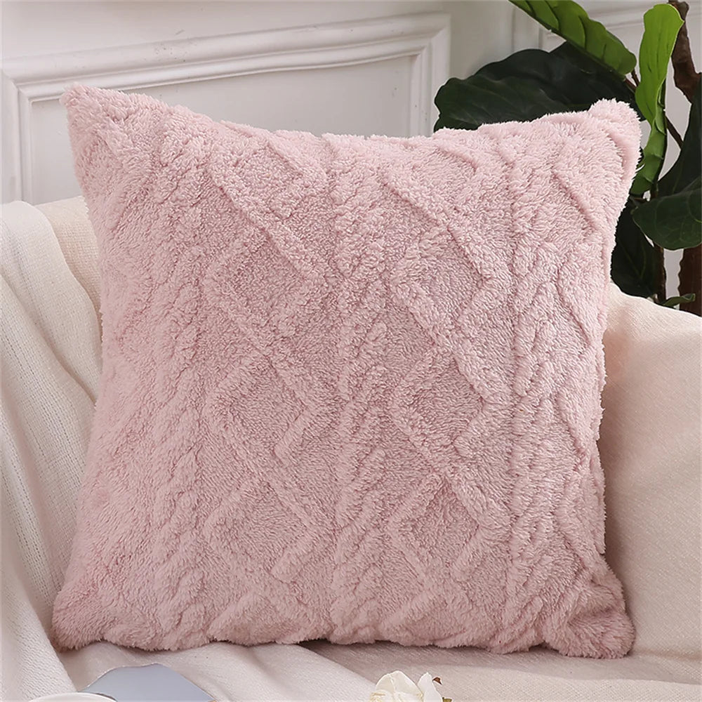 Olanly Throw Pillow Covers 45x45 For Sofa Cushion Cover 50x50 Bed Living Room Plush Sleep Pillow Case Cotton Home Decor Cushion