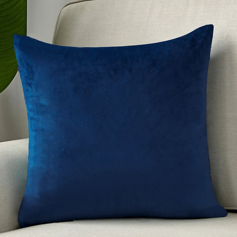 Velvet Cushion Cover Navy Blue Soft Pillow Cover 45X45 Pillow Case for Living Room Sofa Nordic Home Decor Throw Pillow Cover